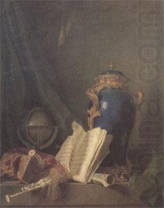Henri-Horace Roland de La Porte Still Life with a Vase of Lapis a Globe and Bagpipes (san 05) china oil painting image